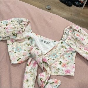 floral tie top